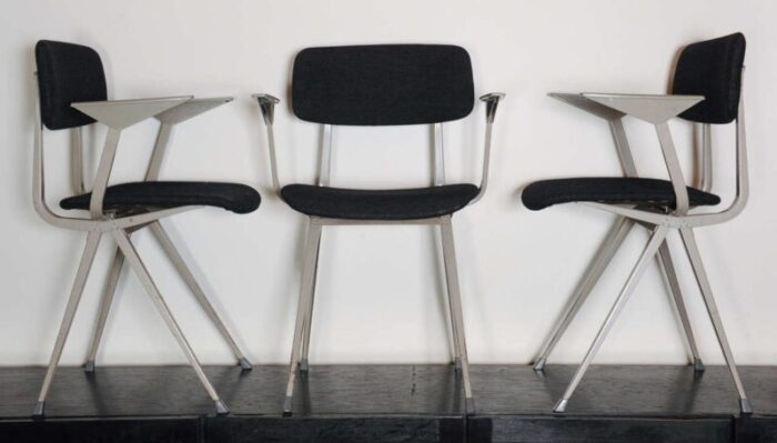 industrial armchairs by friso kramer 1950s set of 6 1