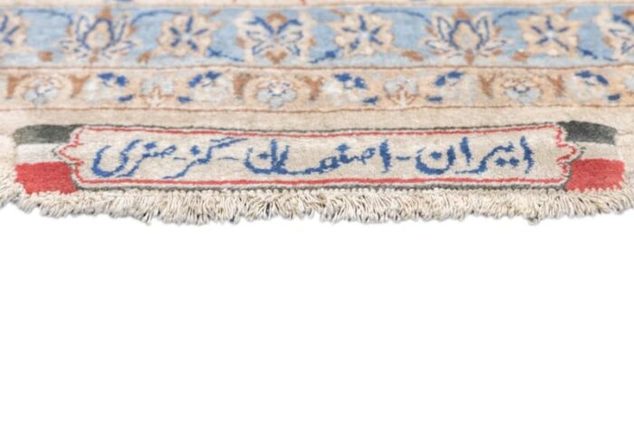 isfahan extremely fine wool and silk foundation signed rug 53 x 92 0945