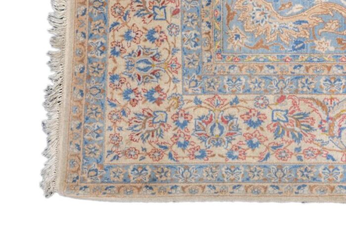 isfahan extremely fine wool and silk foundation signed rug 53 x 92 2255