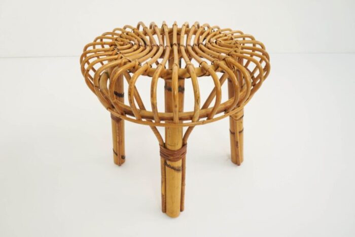 italian bamboo stool 1960s 1