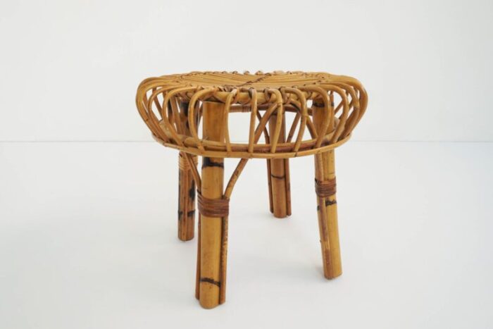 italian bamboo stool 1960s 2