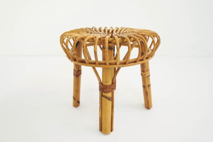 italian bamboo stool 1960s 3