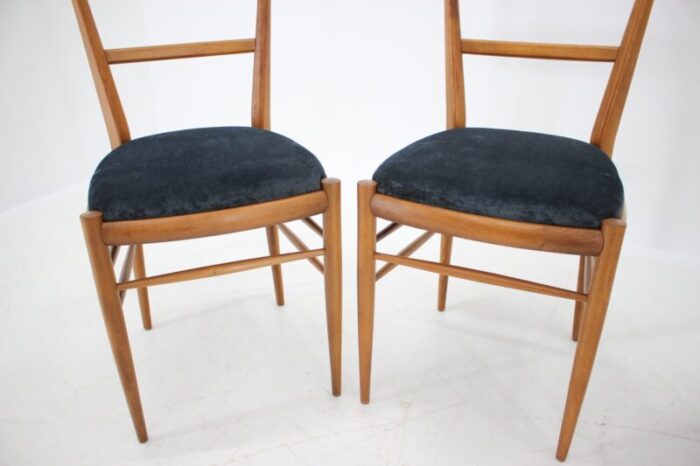 italian beech dining chairs 1960s set of 4 4