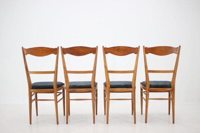 italian beech dining chairs 1960s set of 4 6