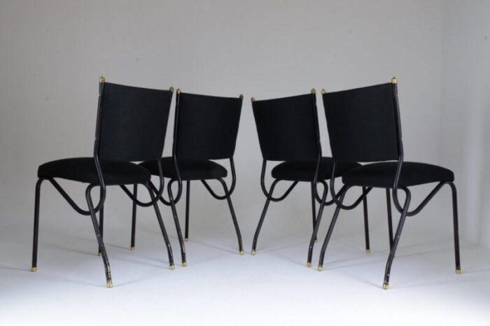 italian dining chairs in the style of bbpr 1950s set of 4 3