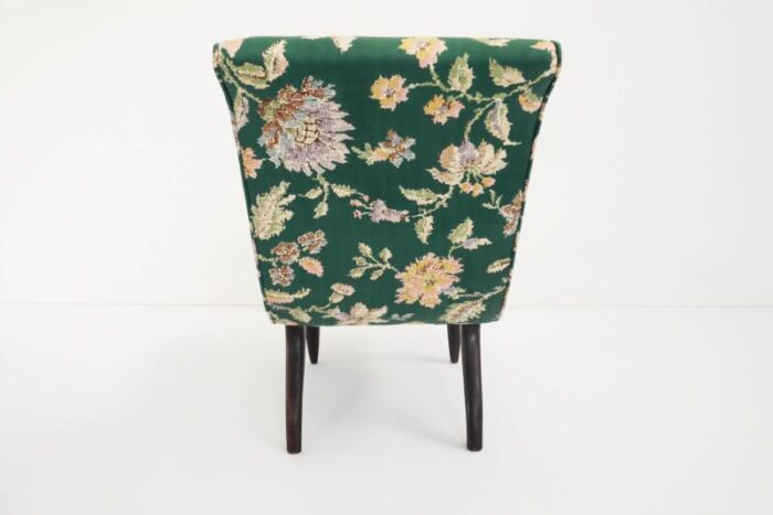 italian flower satin fabric lounge chair by guglielmo ulrich 1940s 6