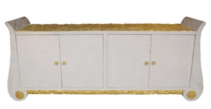 italian gilt sideboards 1980s set of 2 2