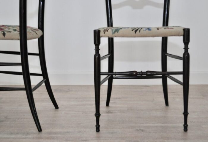 italian model chiavari dining chairs 1960s set of 2 2