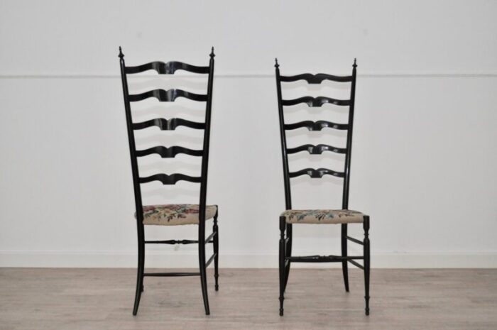 italian model chiavari dining chairs 1960s set of 2 3