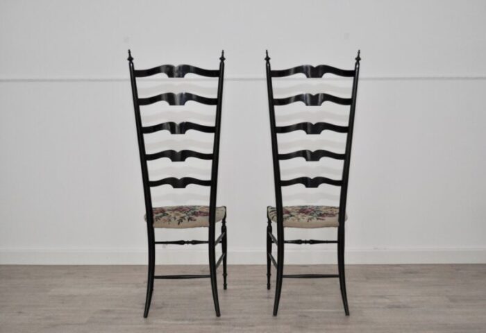 italian model chiavari dining chairs 1960s set of 2 5