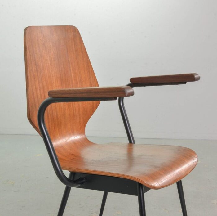 italian plywood side chairs by carlo ratti for legni curvati 1950s set of 2 12