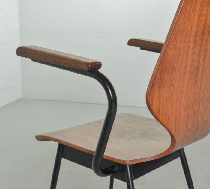 italian plywood side chairs by carlo ratti for legni curvati 1950s set of 2 13