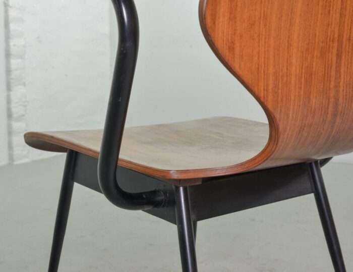 italian plywood side chairs by carlo ratti for legni curvati 1950s set of 2 14