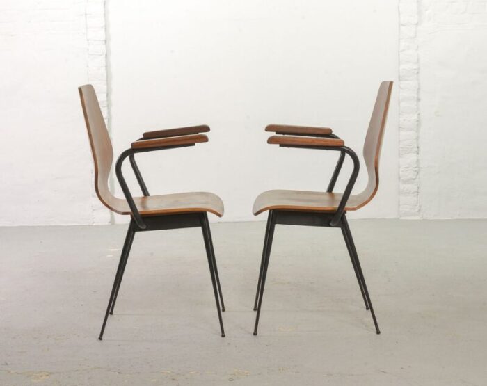 italian plywood side chairs by carlo ratti for legni curvati 1950s set of 2 5