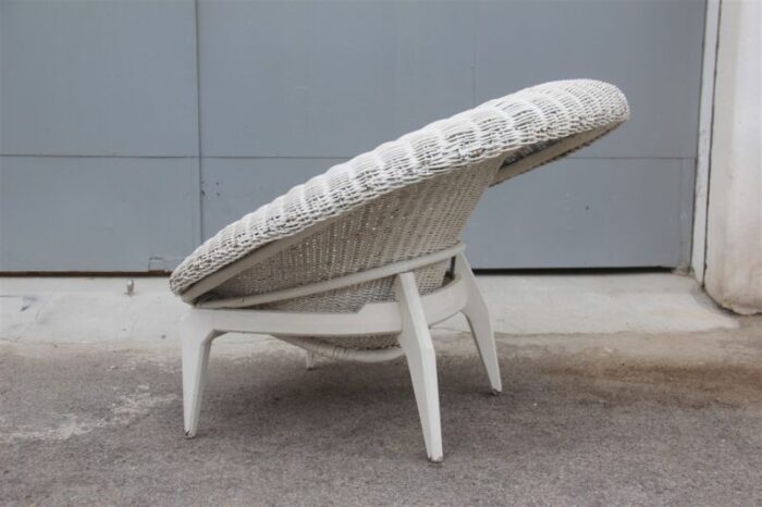 italian rattan lacquered lounge chair 1950s 10