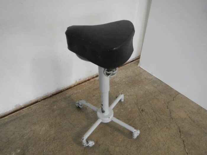 italian swivel stool with with giuliari saddle 1960s 1