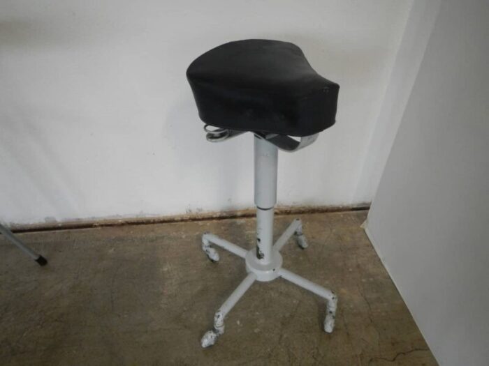 italian swivel stool with with giuliari saddle 1960s 4