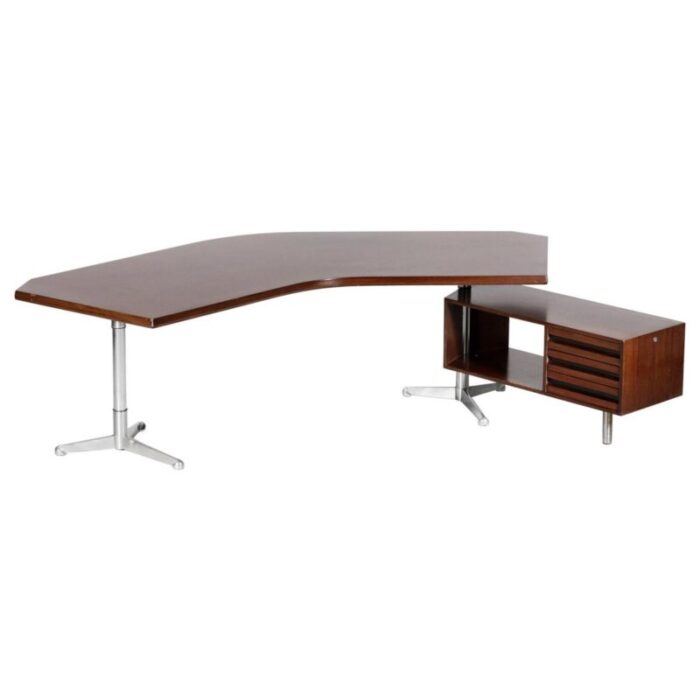 italian t96 boomerang desk by osvaldo borsani for tecno 1950s 1