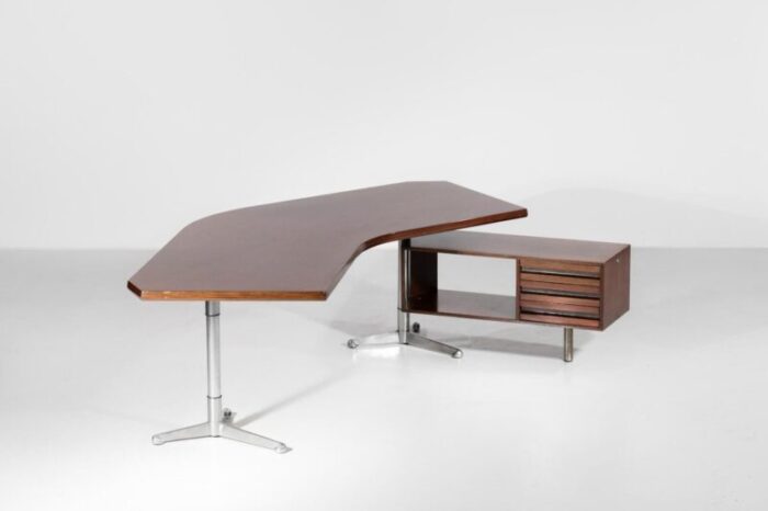 italian t96 boomerang desk by osvaldo borsani for tecno 1950s 10