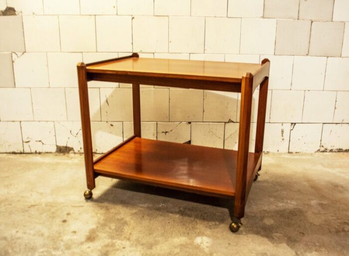 italian teak trolley 1950s 2