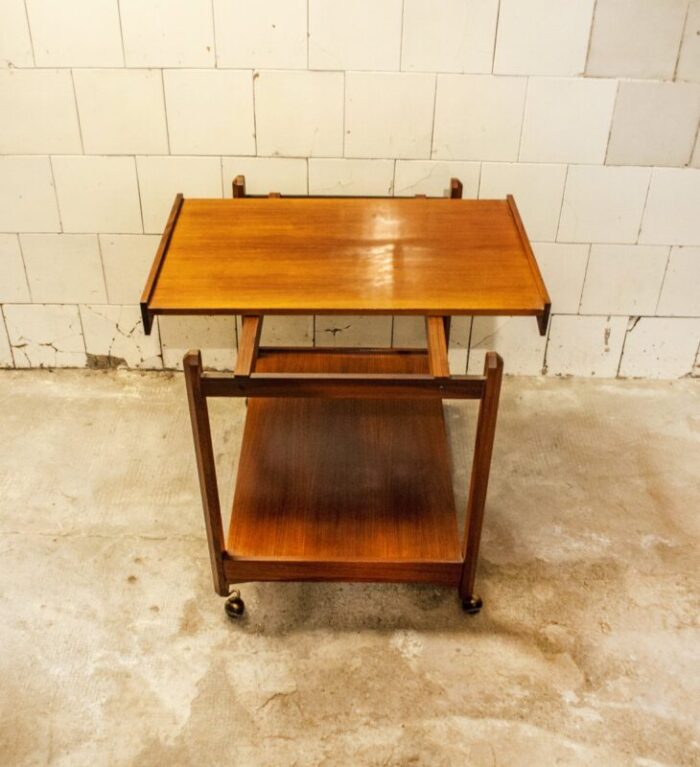 italian teak trolley 1950s 4