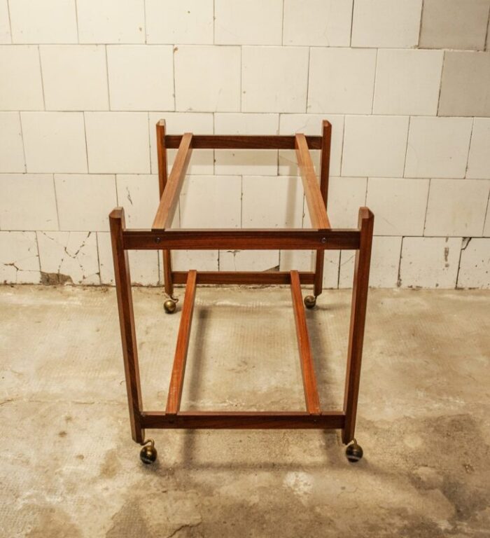 italian teak trolley 1950s 5