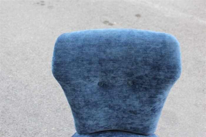 italian velvet lounge chairs 1950s set of 2 3