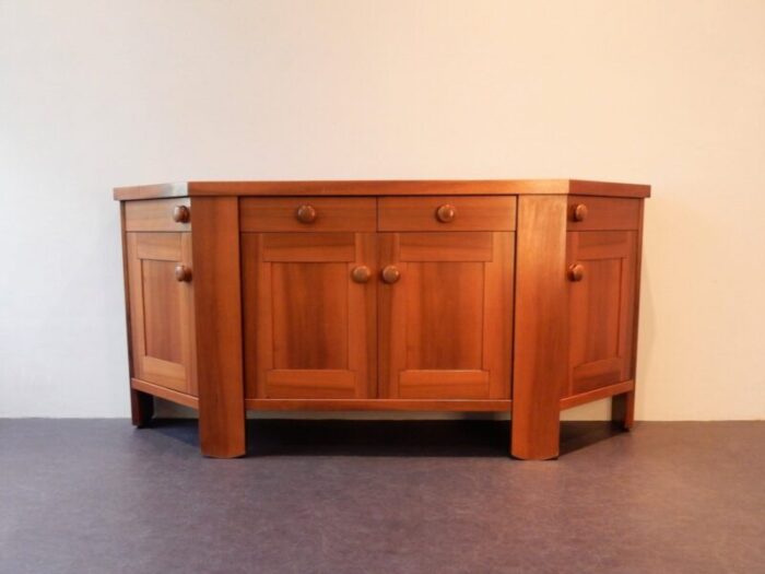 italian walnut sideboard by silvio coppola for bernini 1960s 1