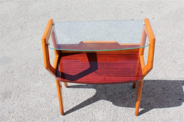 italian wood side table 1950s 4