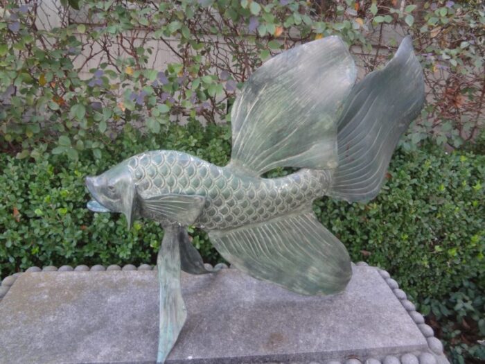 japanese bronze koi fish sculpture 1425