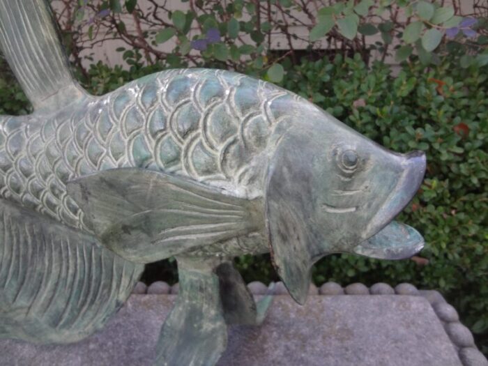 japanese bronze koi fish sculpture 1683