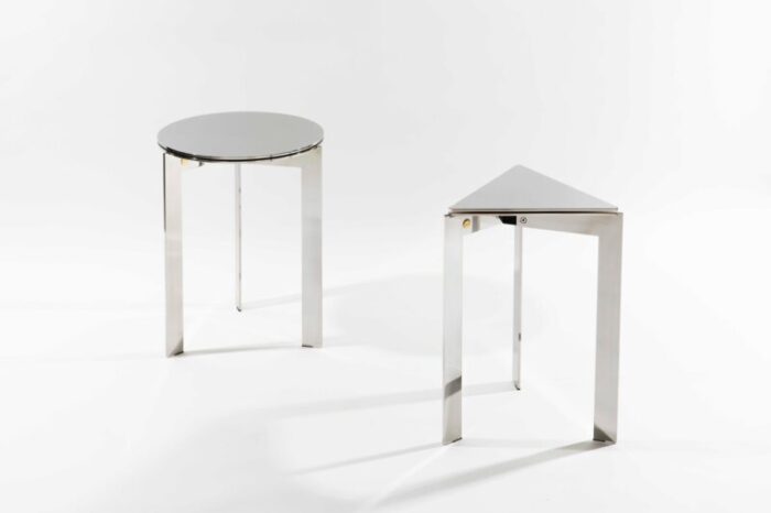 joined ro50 3 c polished stainless steel side table by barh 6