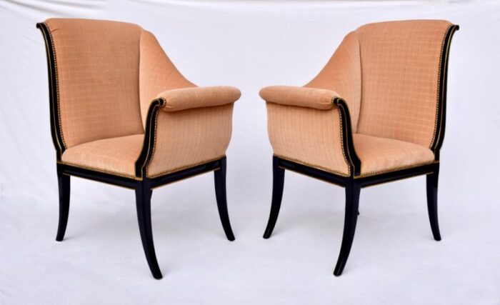 karges furniture parler deux right and left regency chairs 3305