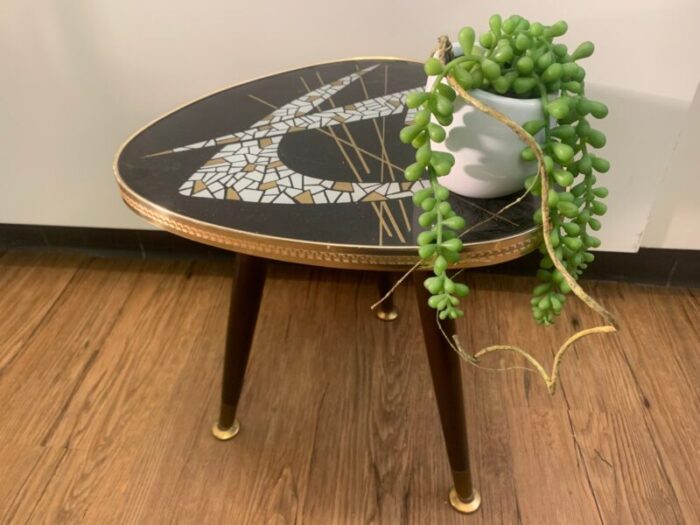 kidney shaped flower table or plant stand 1950s 7