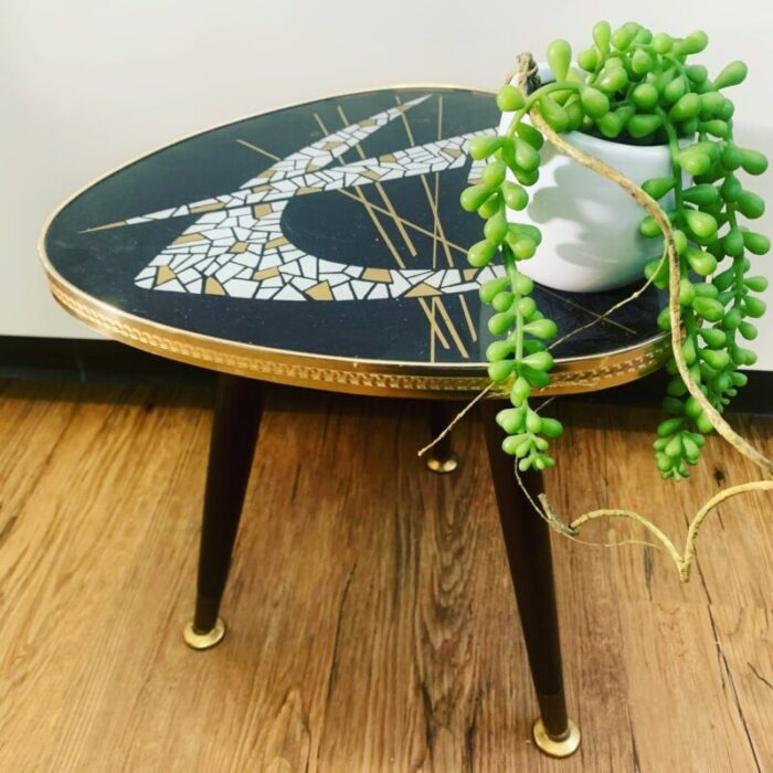 kidney shaped flower table or plant stand 1950s 8