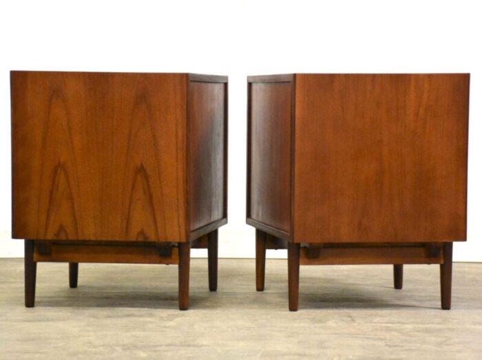 kofod larsen for selig danish teak nightstands a pair 3813