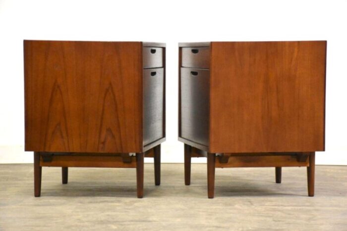 kofod larsen for selig danish teak nightstands a pair 5697