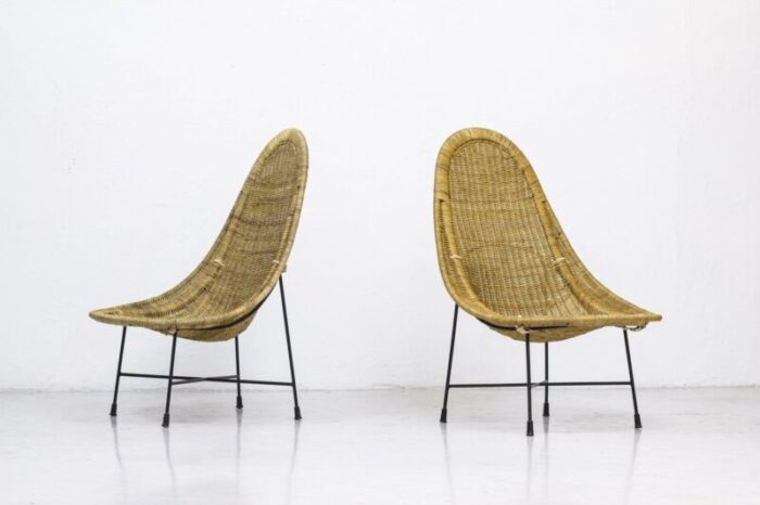 kraal chairs by kertsin hoerlin holmqvist for nordiska kompaniet 1950s set of 2 2