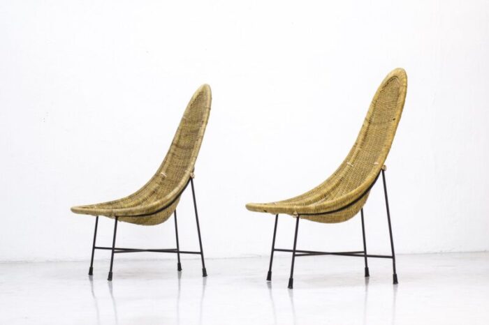 kraal chairs by kertsin hoerlin holmqvist for nordiska kompaniet 1950s set of 2 3