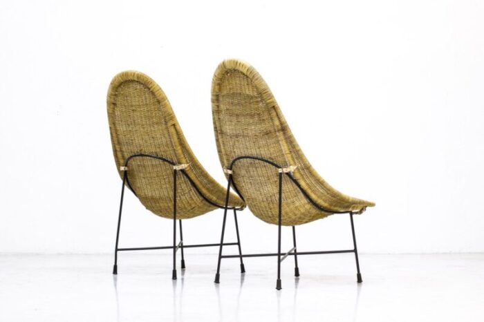 kraal chairs by kertsin hoerlin holmqvist for nordiska kompaniet 1950s set of 2 4