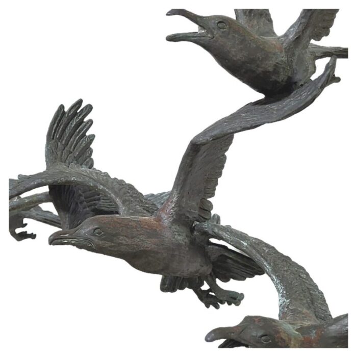 large 20th century bronze gulls by carl wagner 1718