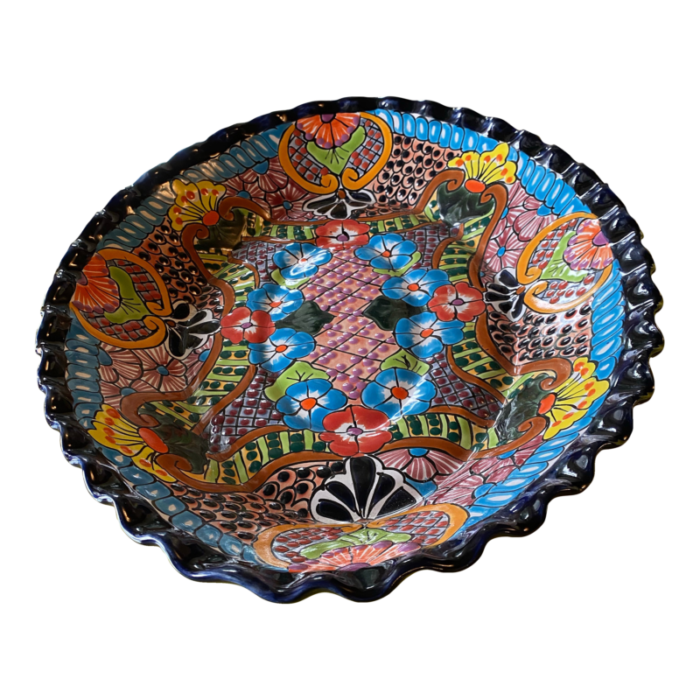 large acid free talavera pottery platter fruit or pasta bowl 6198