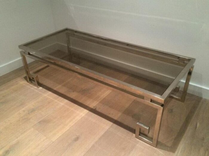 large chrome coffee table 1970s 4