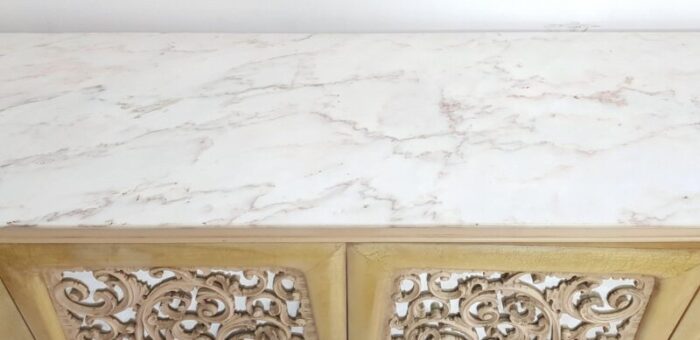 large italian parchment marble buffet 1959 13