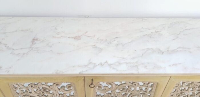 large italian parchment marble buffet 1959 5