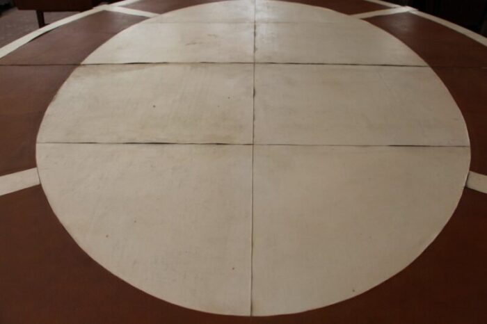 large leather and parchment conference table 1940s 6