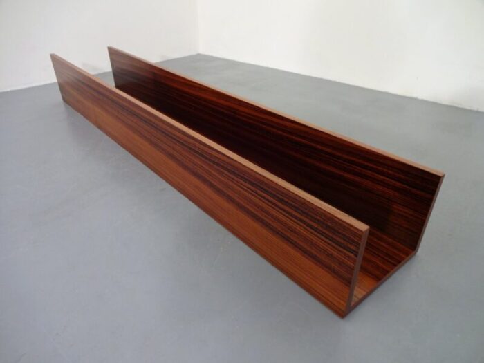 large mid century danish rosewood shelf 1960s 12