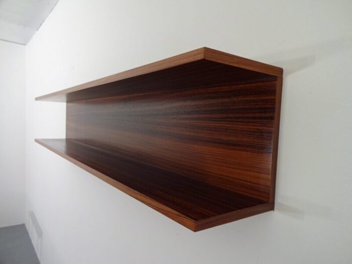 large mid century danish rosewood shelf 1960s 2