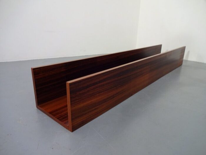 large mid century danish rosewood shelf 1960s 7