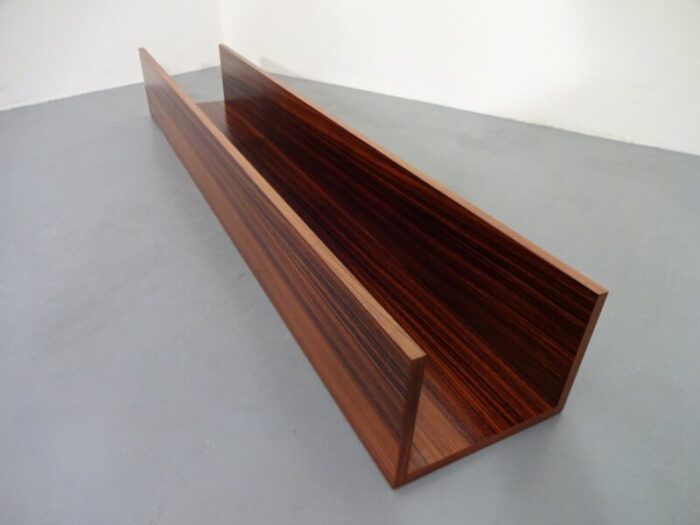 large mid century danish rosewood shelf 1960s 9